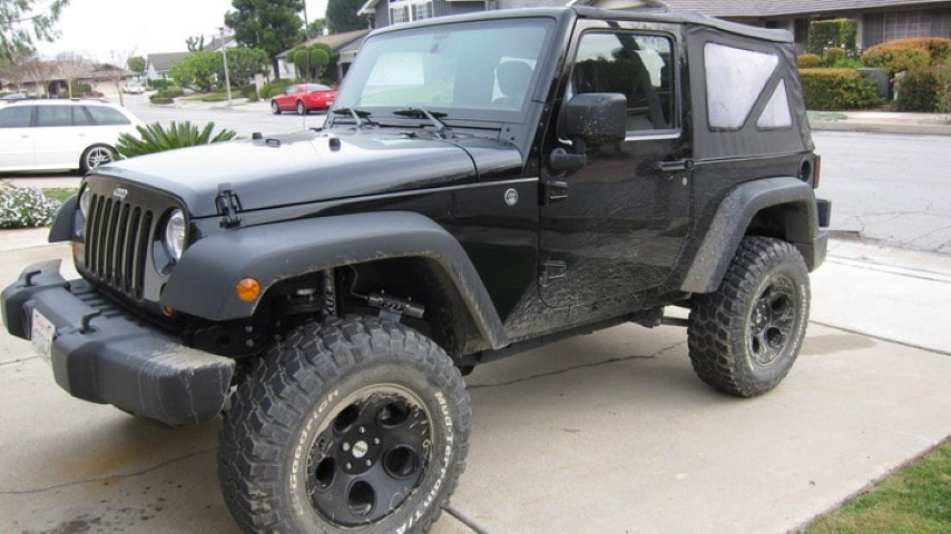 Jeep on a flat surface